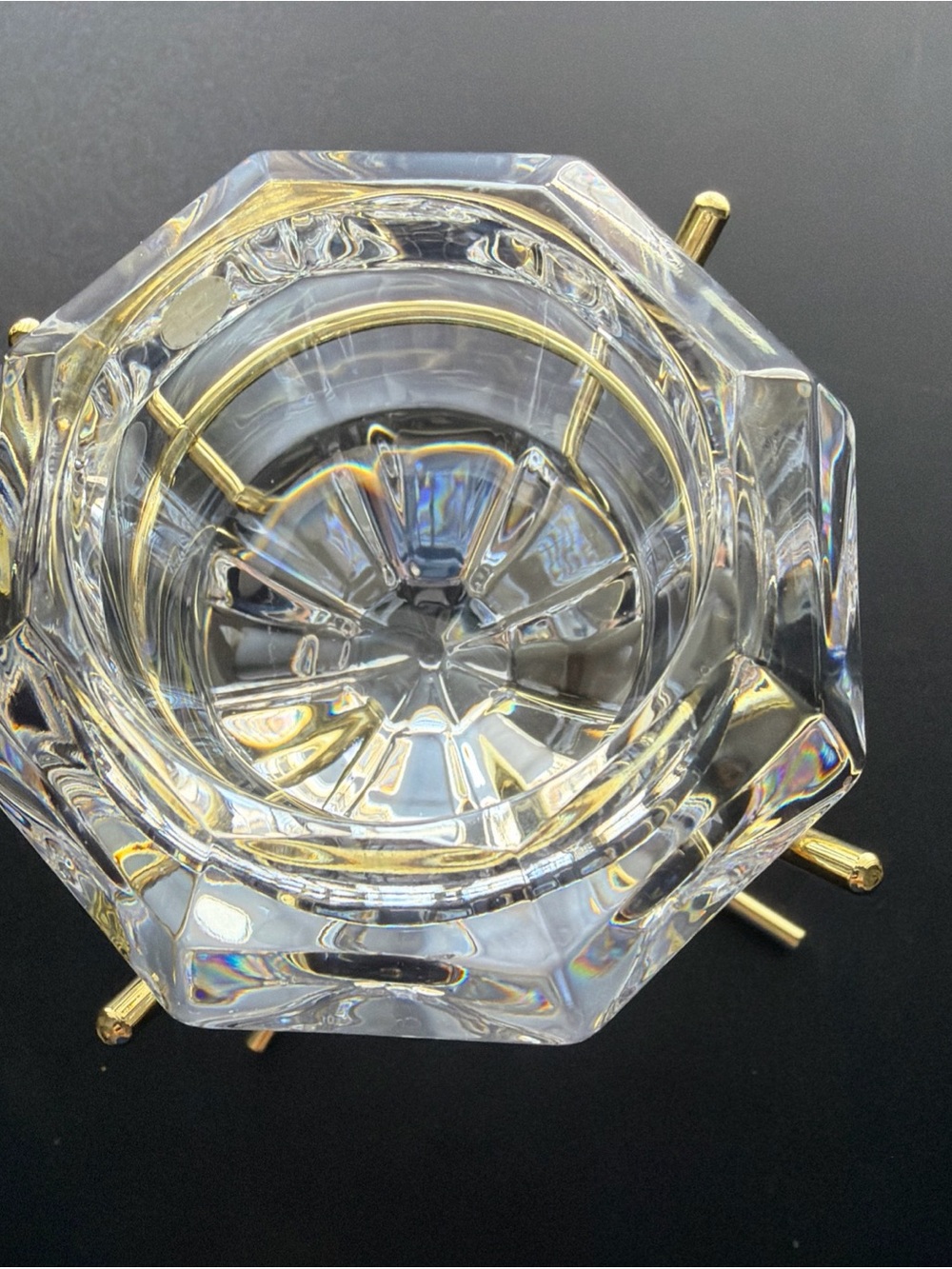 Vintage PartyLite 24% lead Crystal Solitaire Diamond tealight holder - Picture 6 of 6